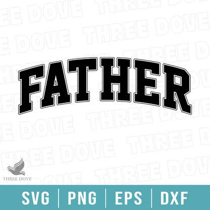 Retro Father Varsity SVG