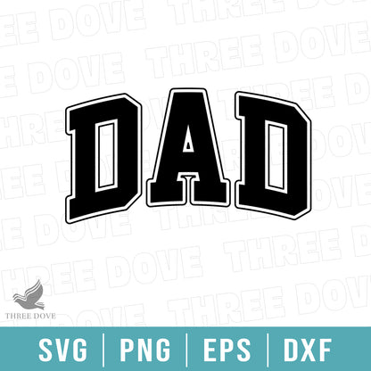 Retro Dad Varsity SVG