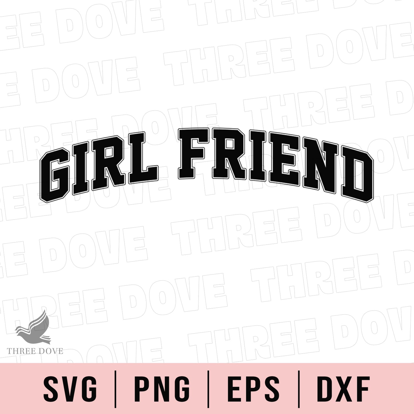 retro girl friend varsity svg