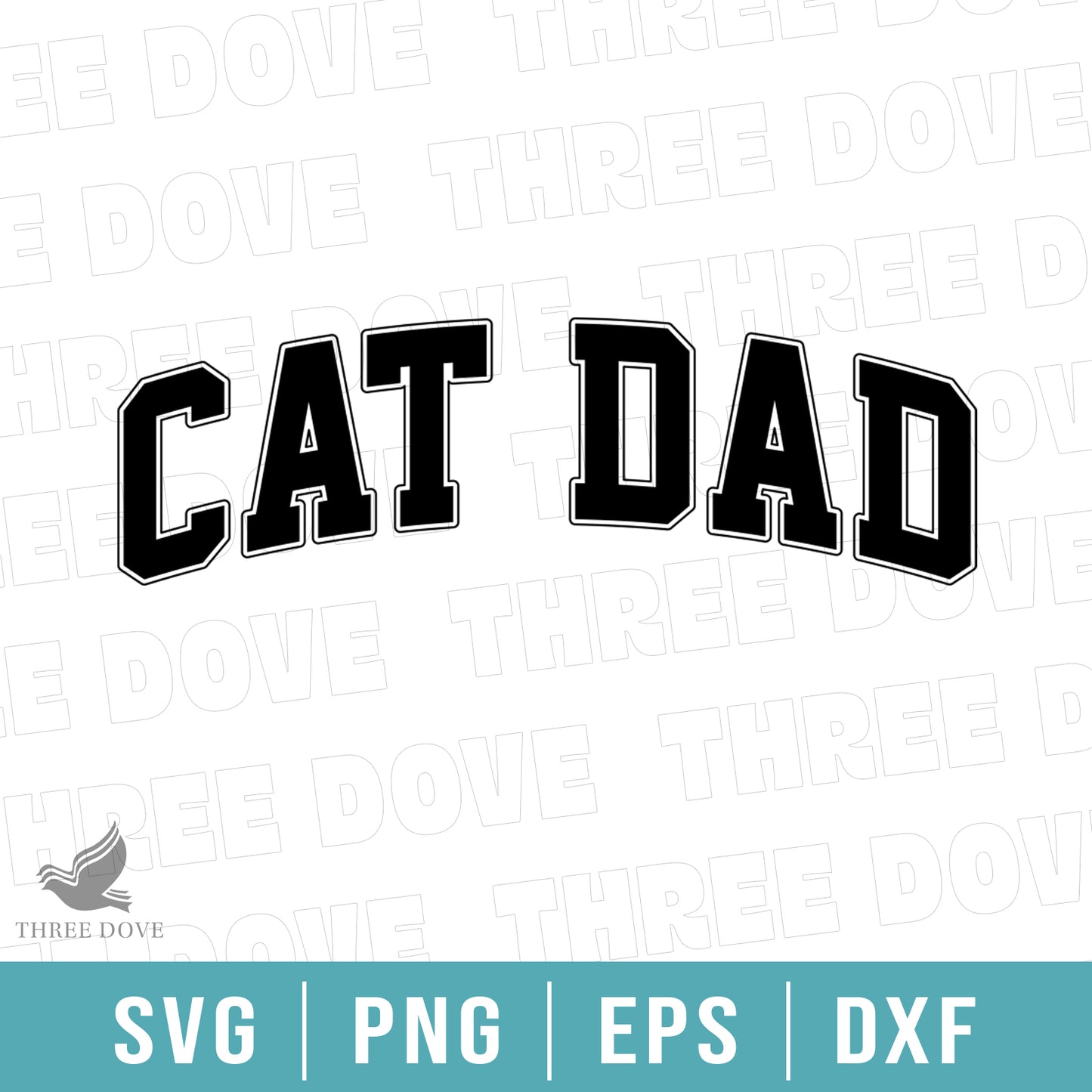 retro cat dad varsity svg