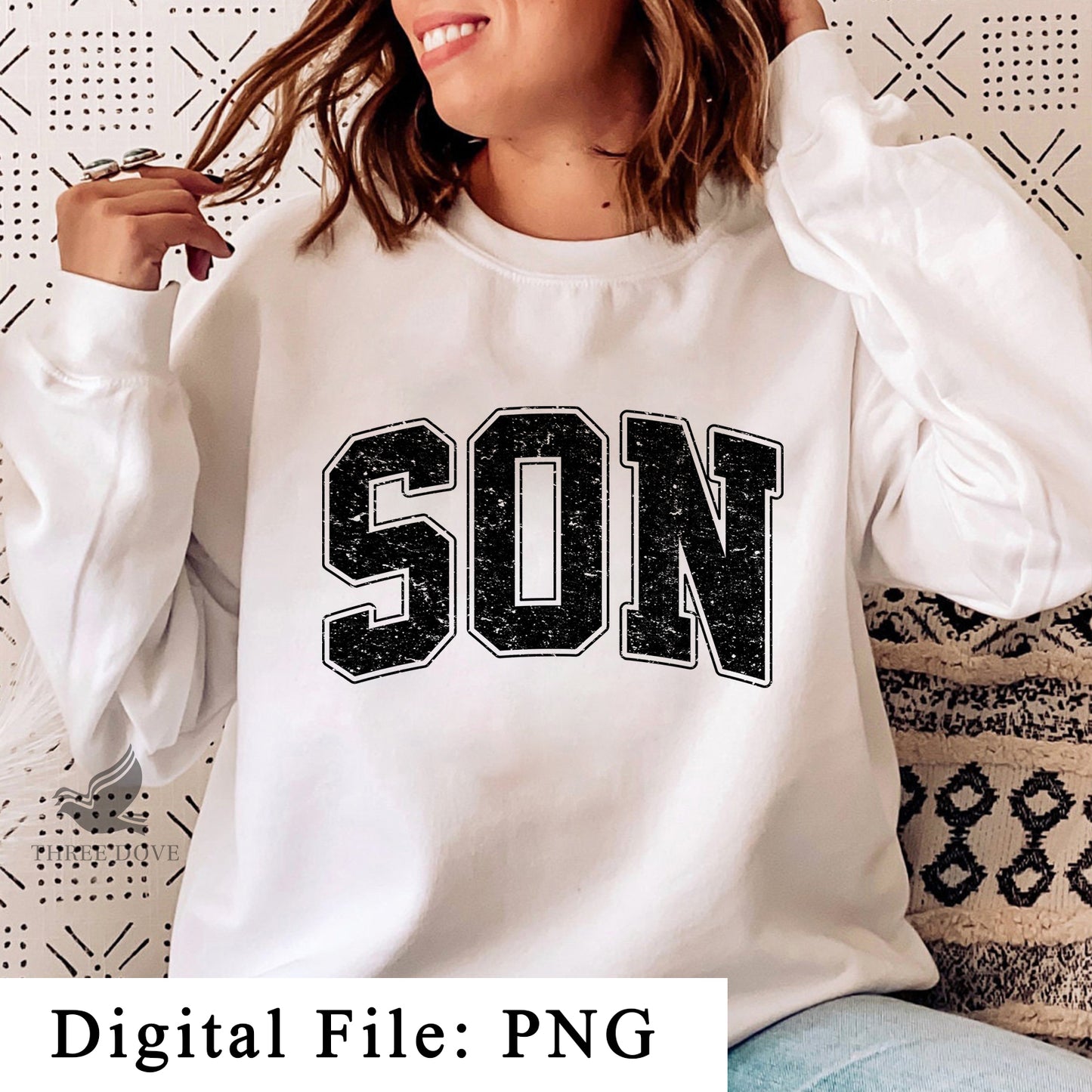 retro son varsity sublimation png