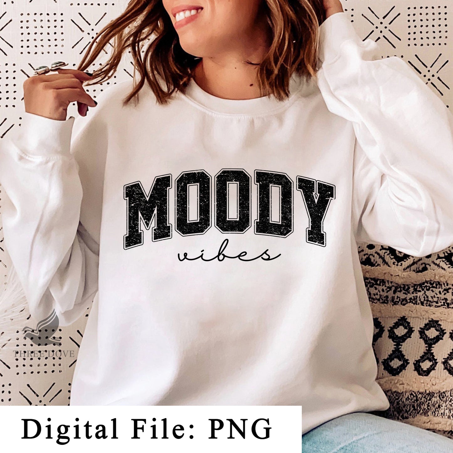 retro moody vibes varsity sublimation png