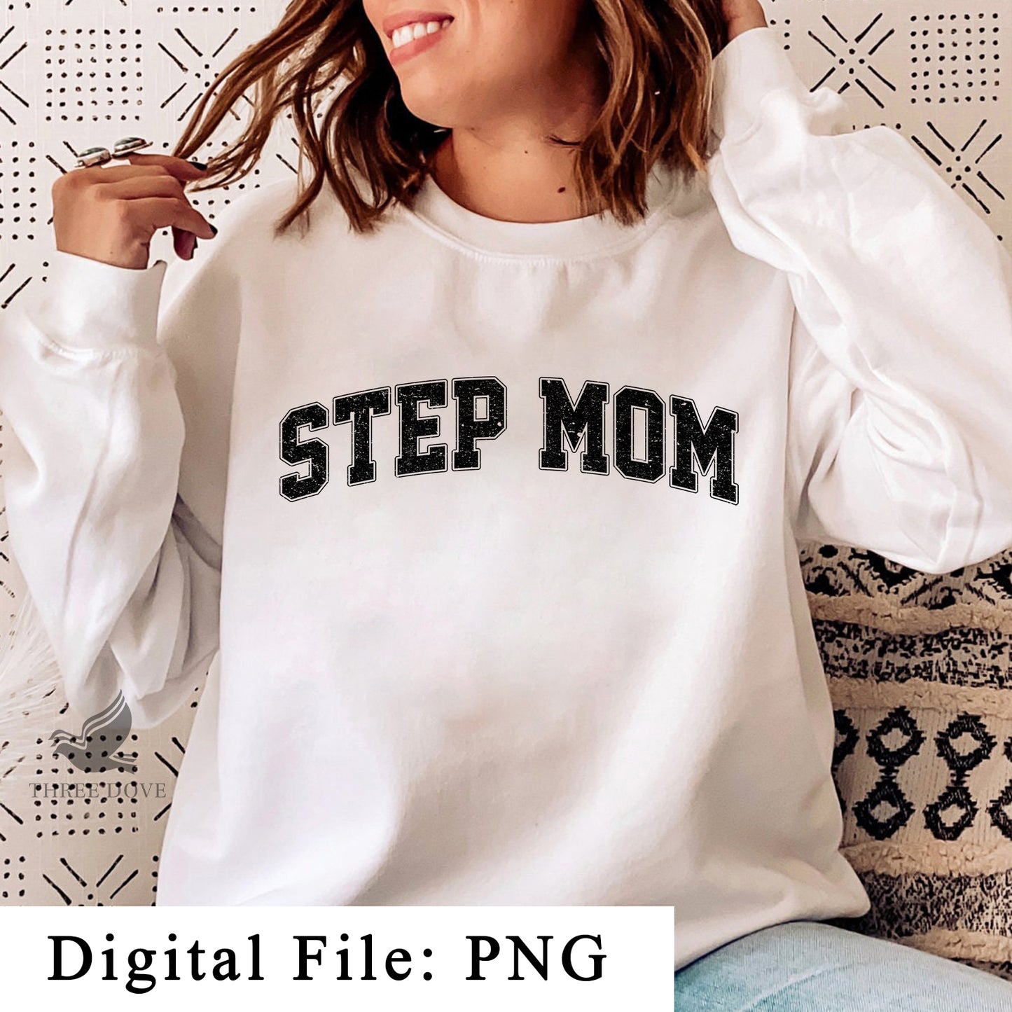 retro step mom varsity sublimation png