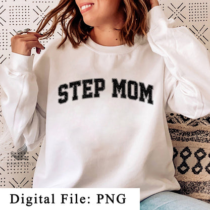 Retro Step mom Varsity Sublimation PNG