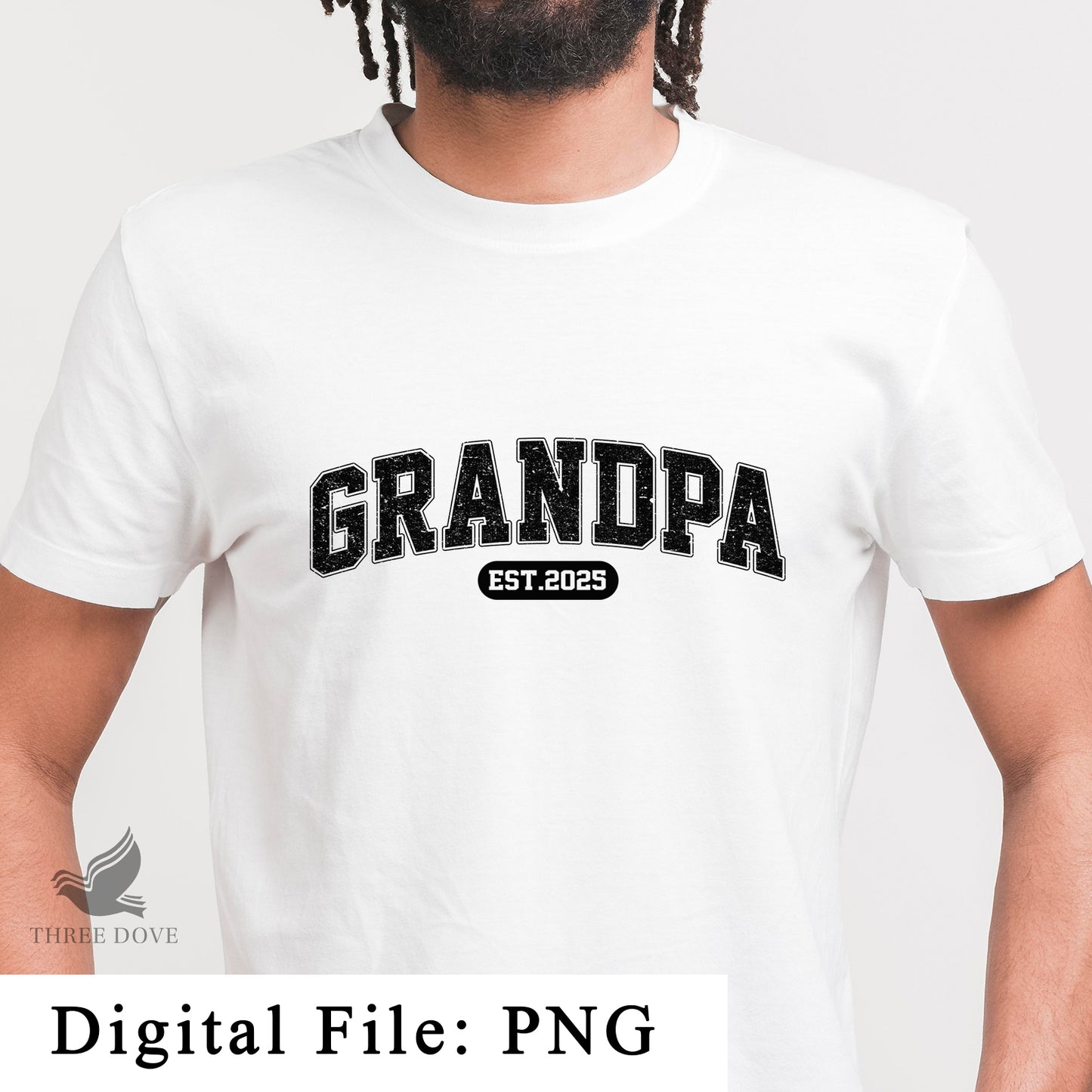 retro grandpa est.2025 varsity sublimation png