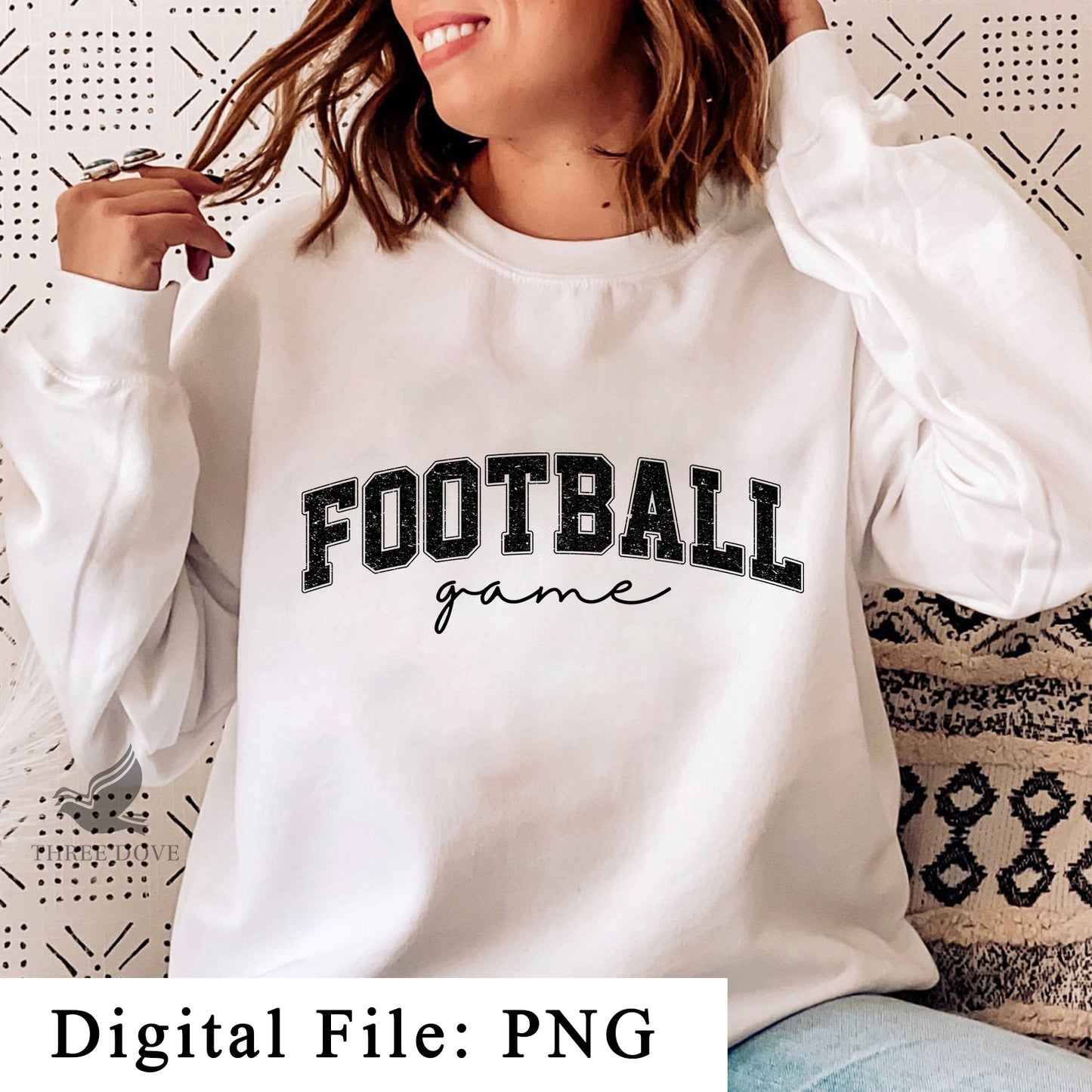 retro football game varsity sublimation png