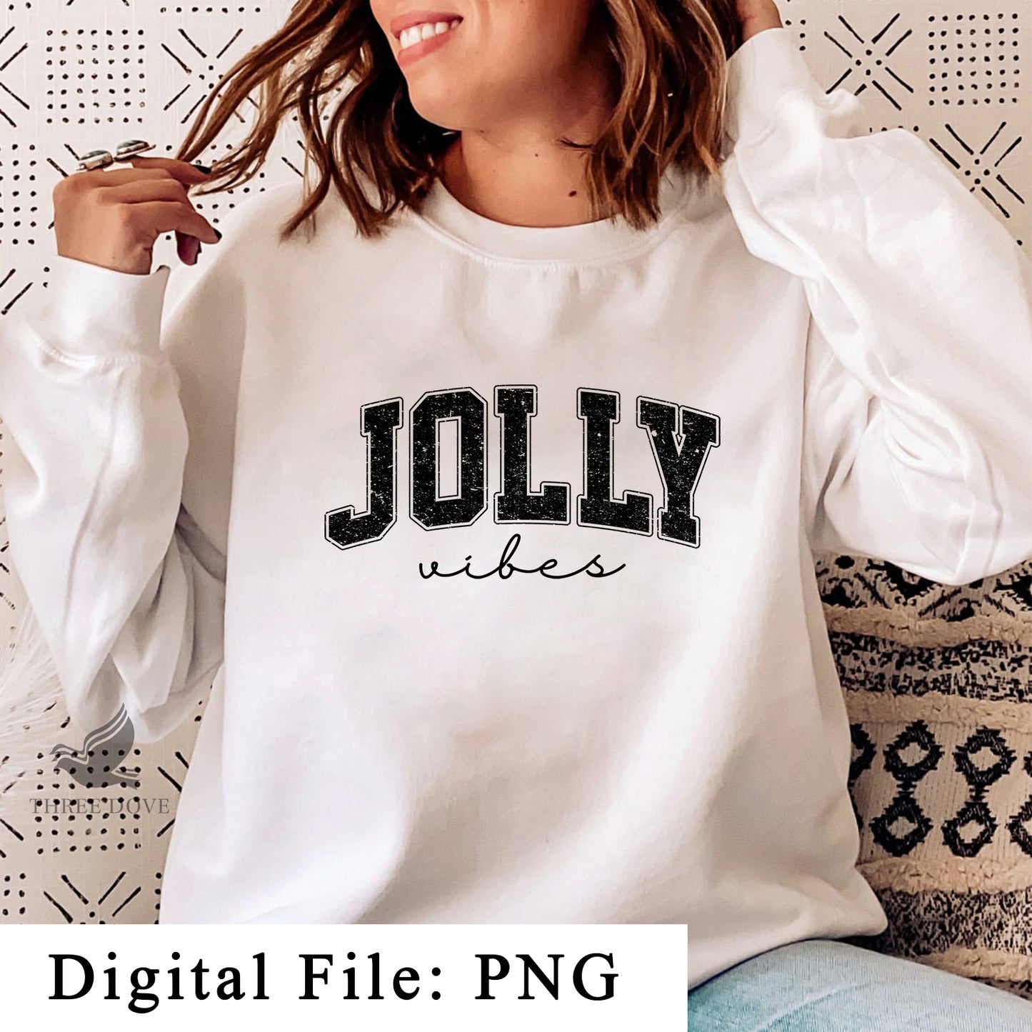 jolly vibes varsity sublimation png