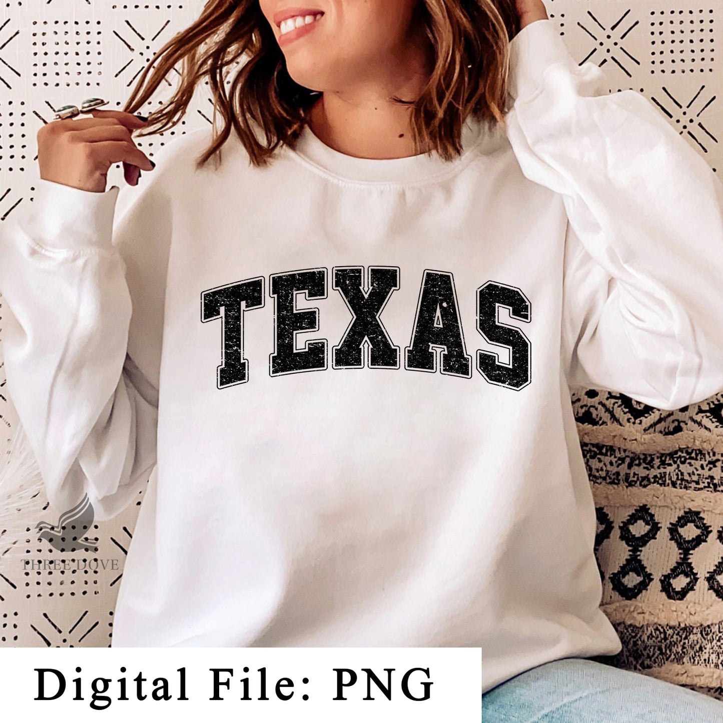 retro texas varsity sublimation png