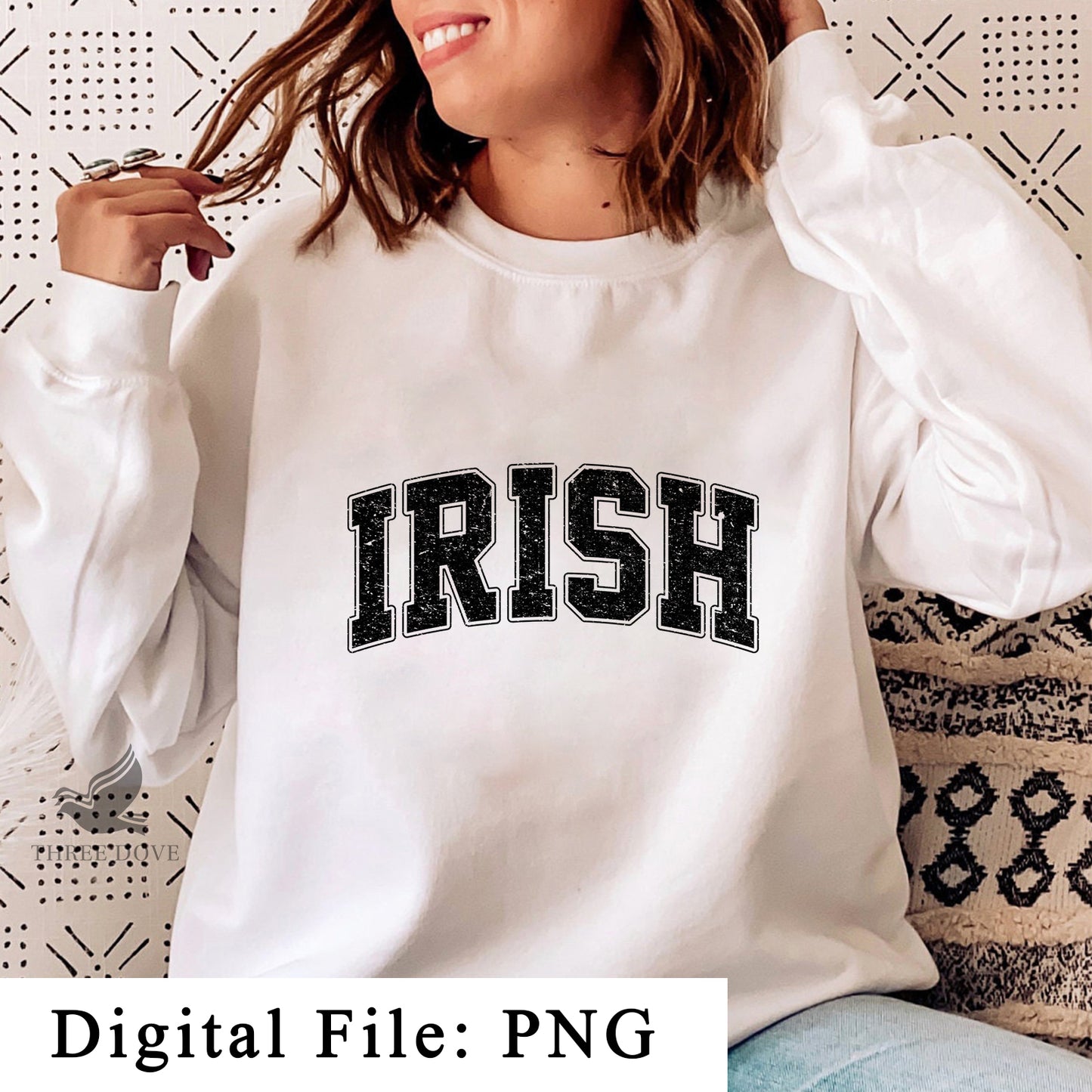 retro irish varsity sublimation png