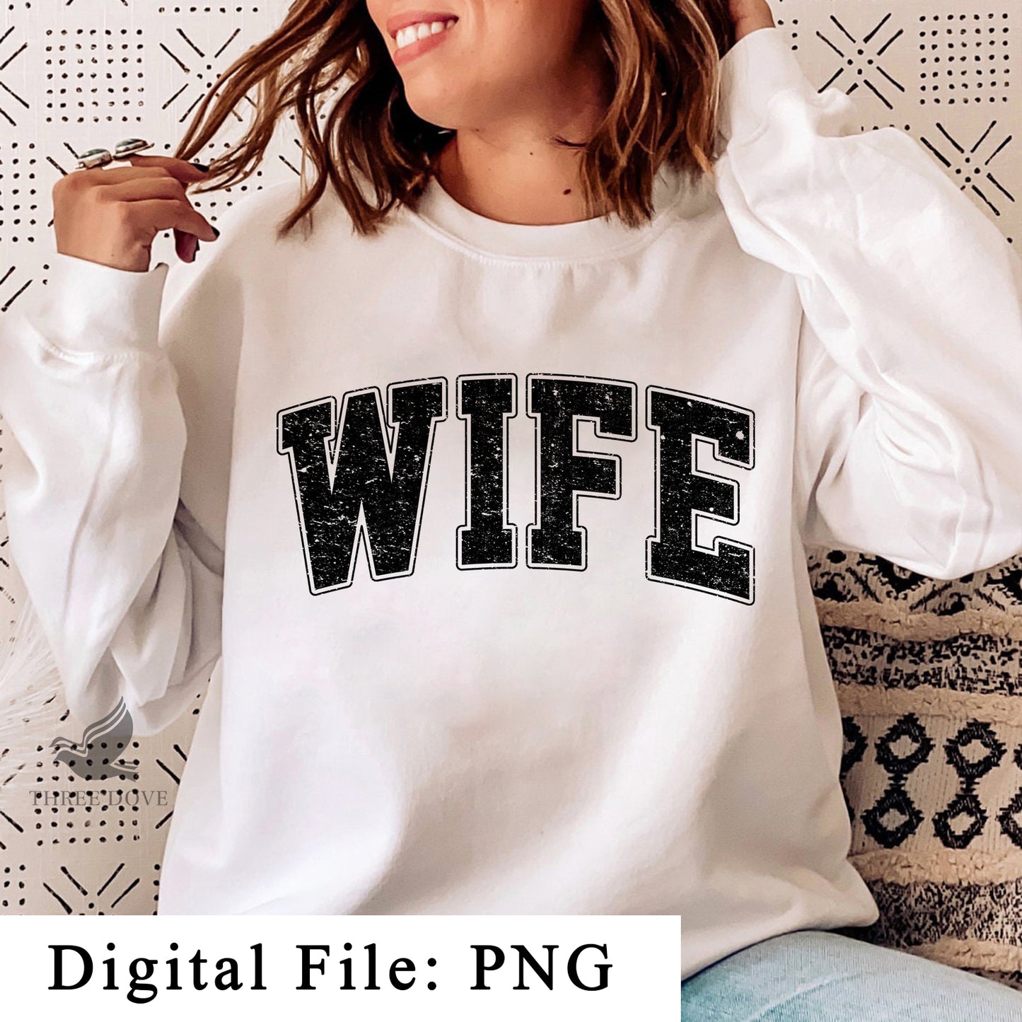 retro wife varsity sublimation png