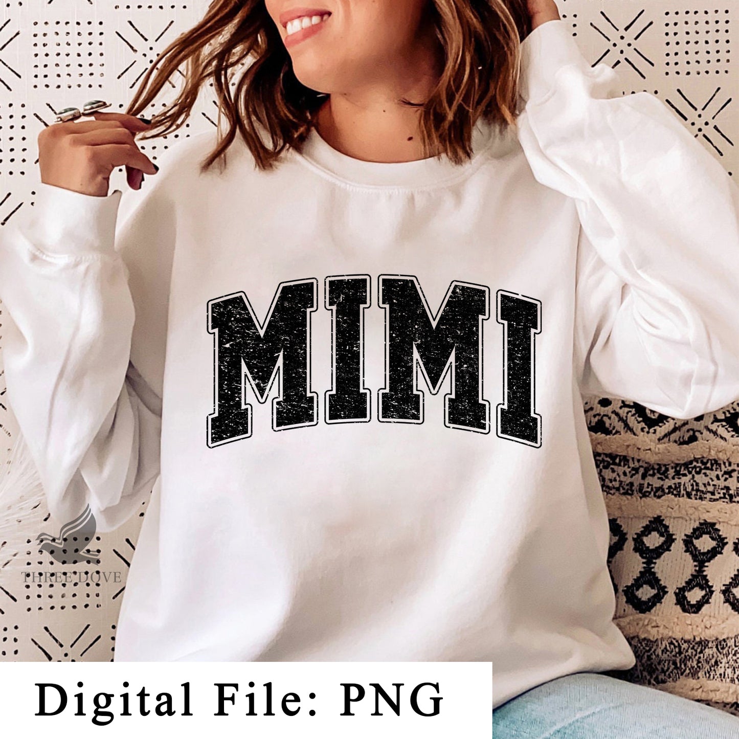 retro mimi varsity sublimation png