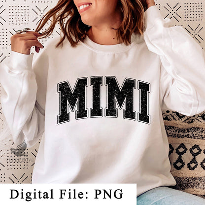 Retro Mimi Varsity Sublimation PNG