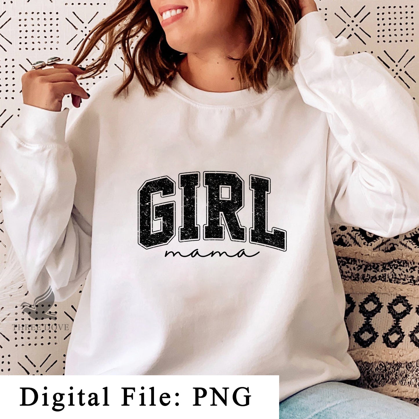 girl mama varsity sublimation png