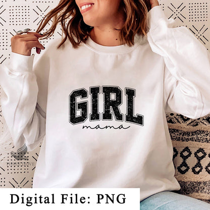 Girl Mama Varsity Sublimation PNG