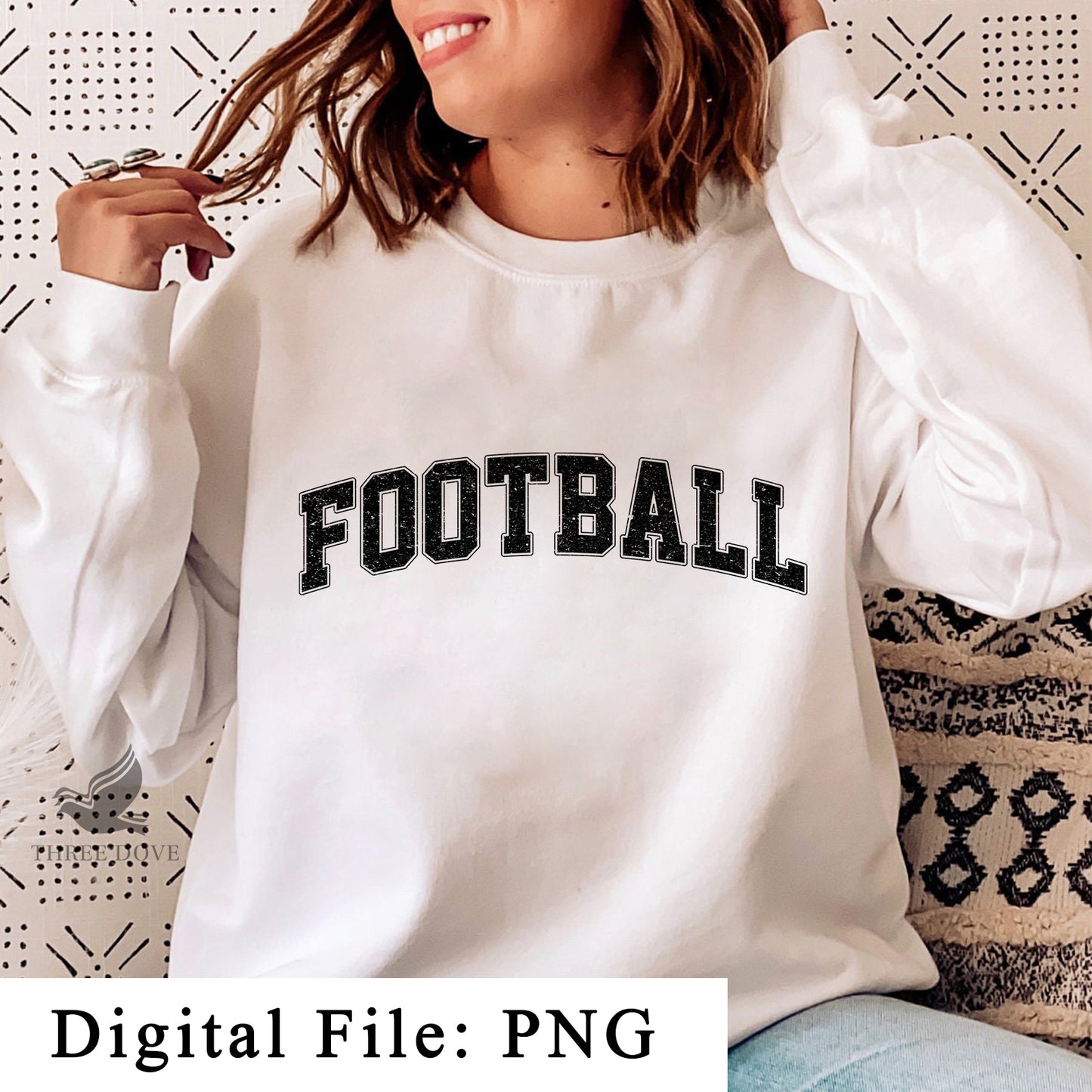 retro football varsity sublimation png