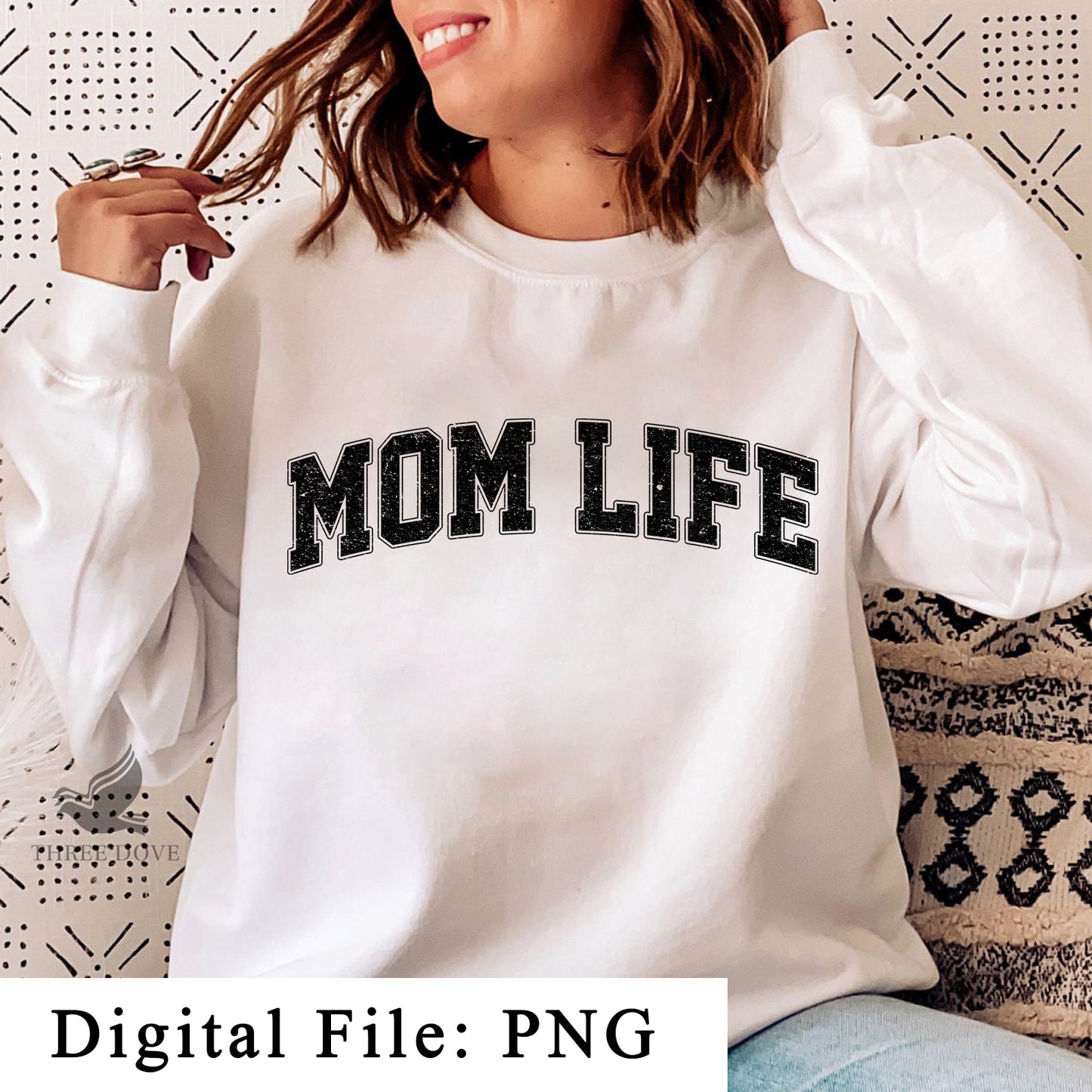 retro mom life varsity sublimation png