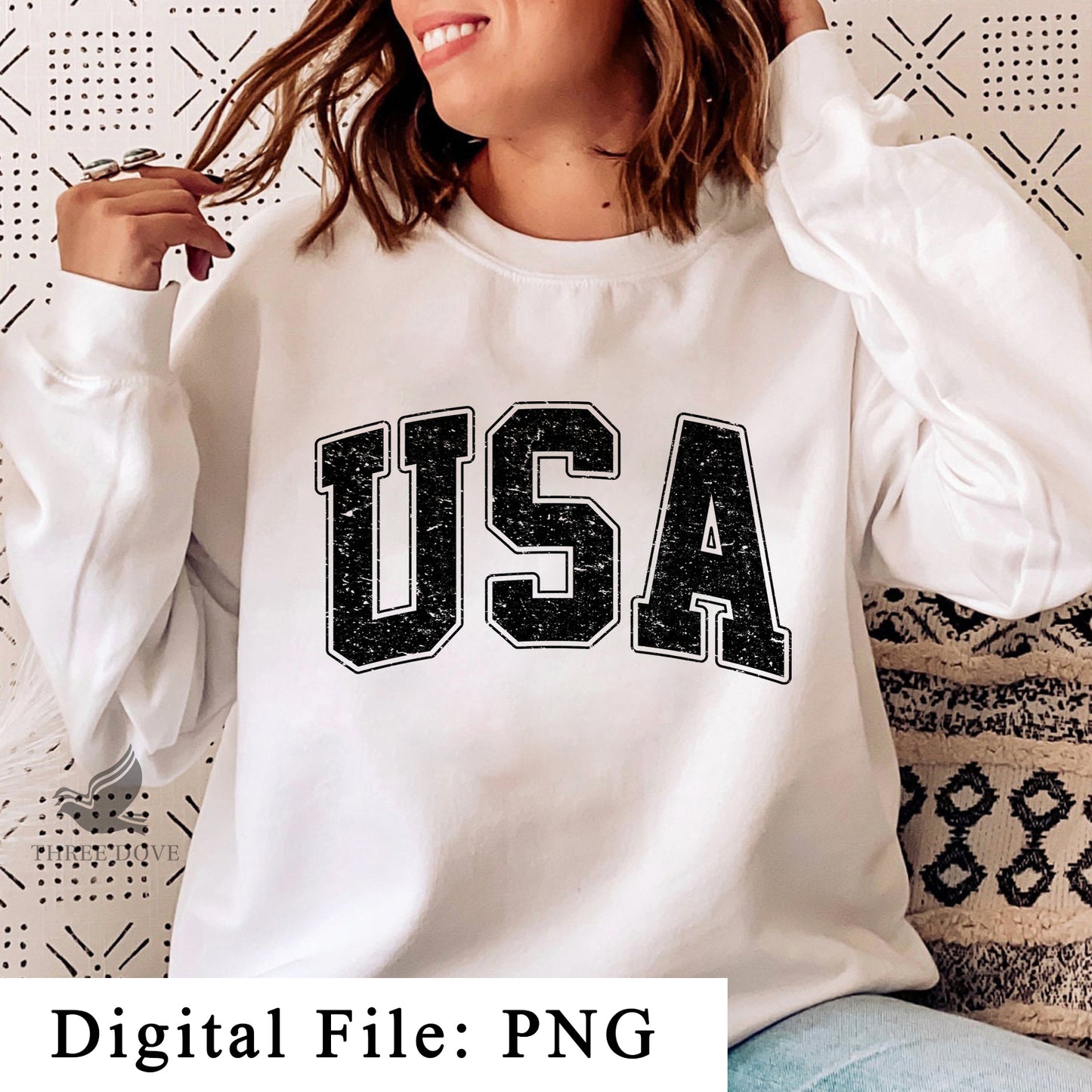 retro usa varsity sublimation png