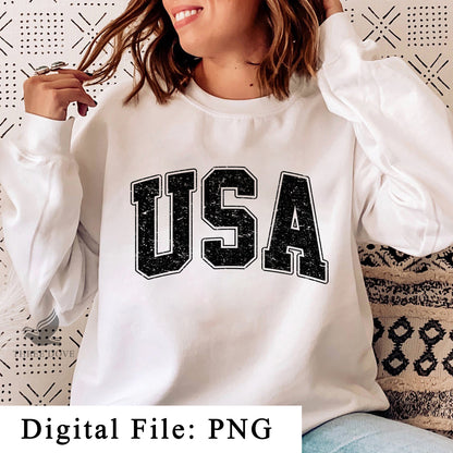 Retro USA Varsity Sublimation PNG