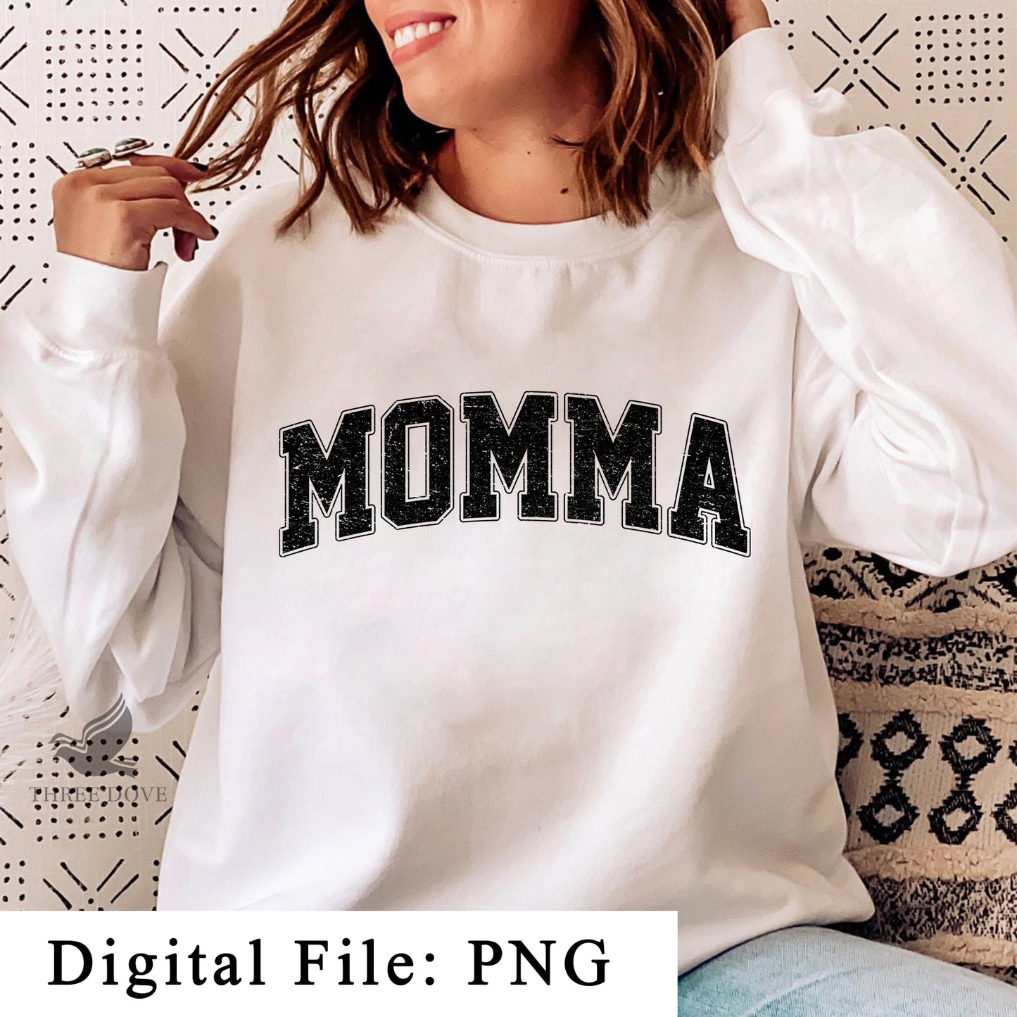 retro momma varsity sublimation png