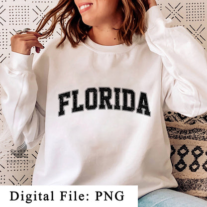 Retro Florida Varsity Sublimation PNG