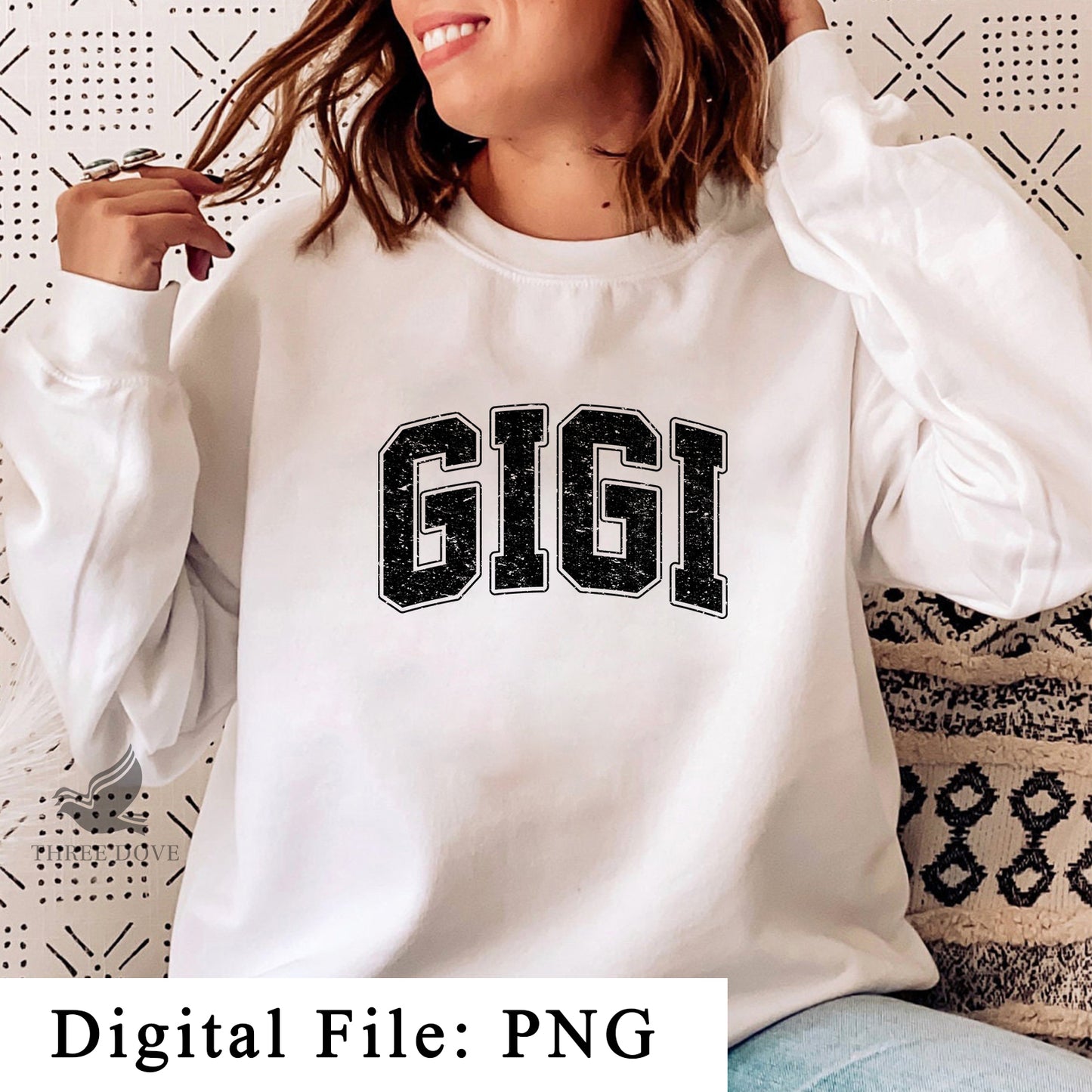 retro gigi varsity sublimation png