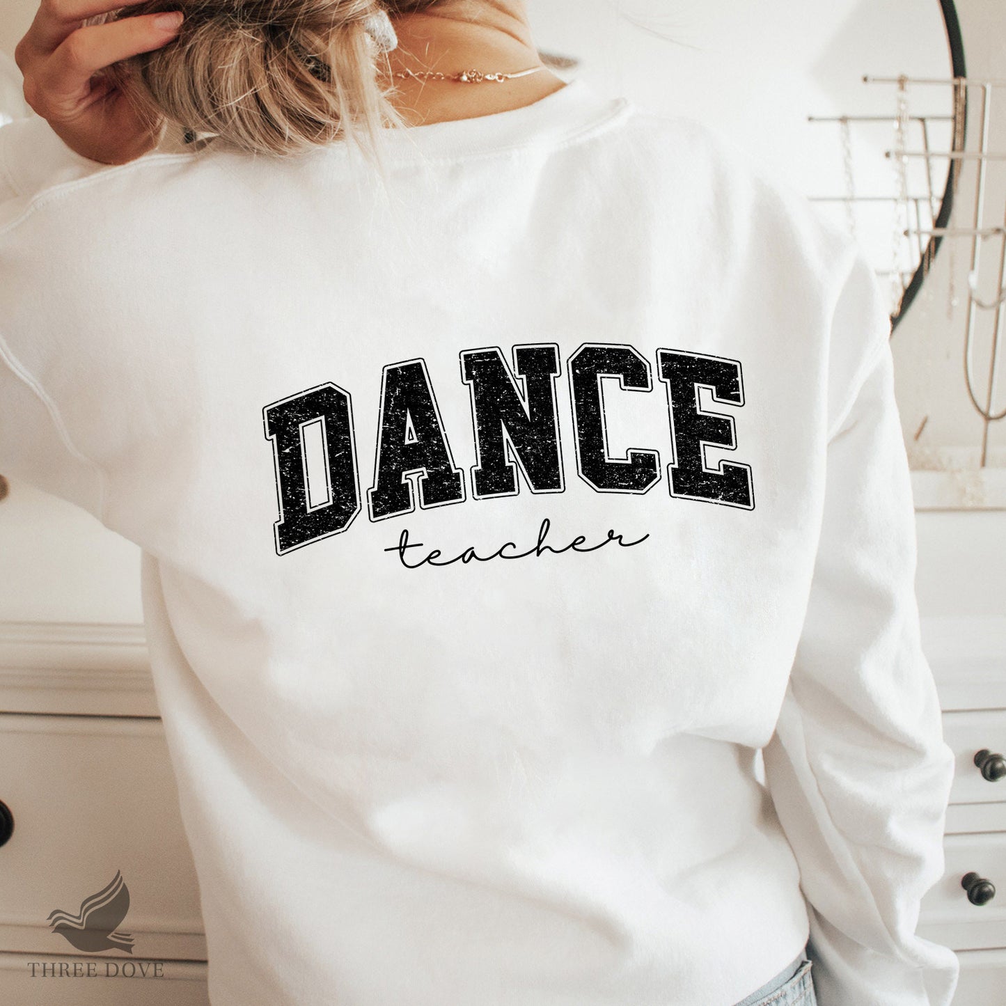 retro dance teacher varsity sublimation png