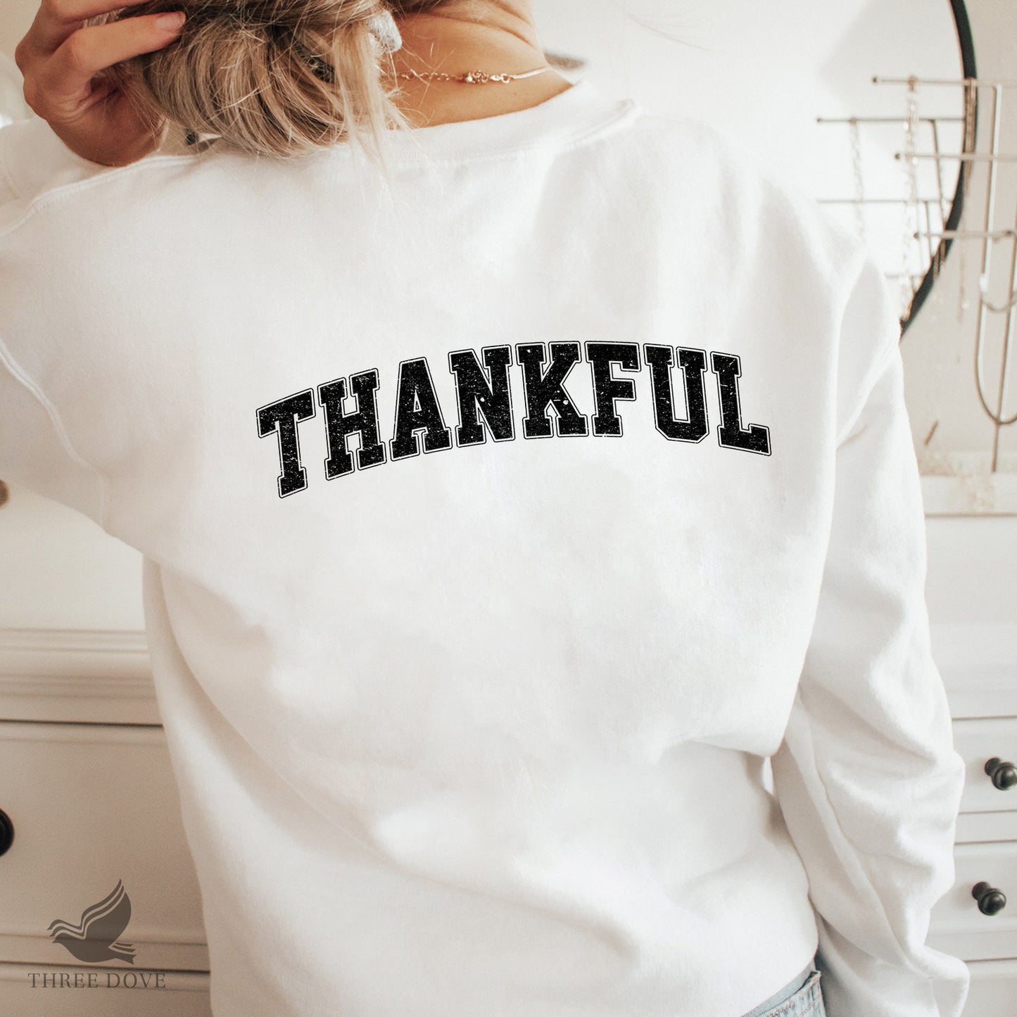 retro thankful varsity sublimation png