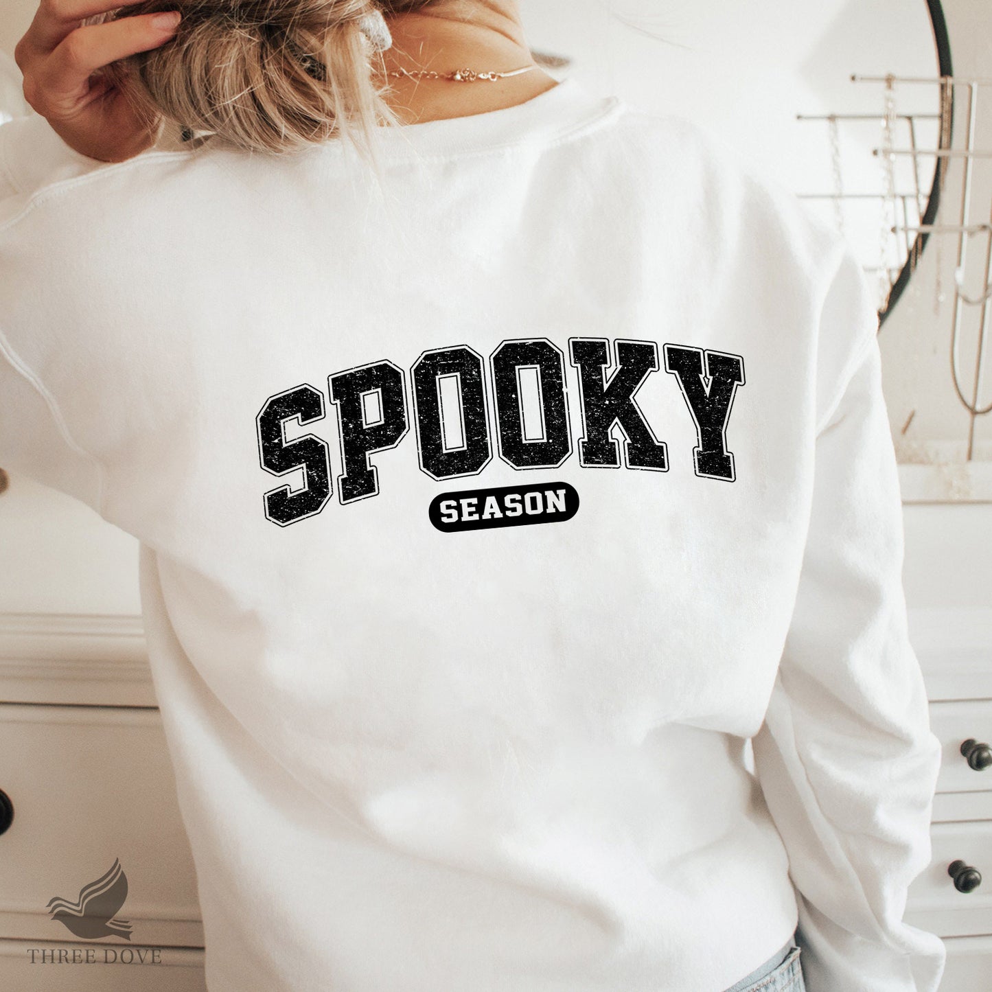 retro spooky season varsity sublimation png