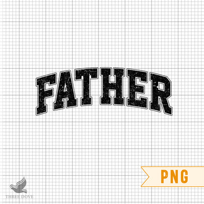 Retro Father Varsity Sublimation PNG