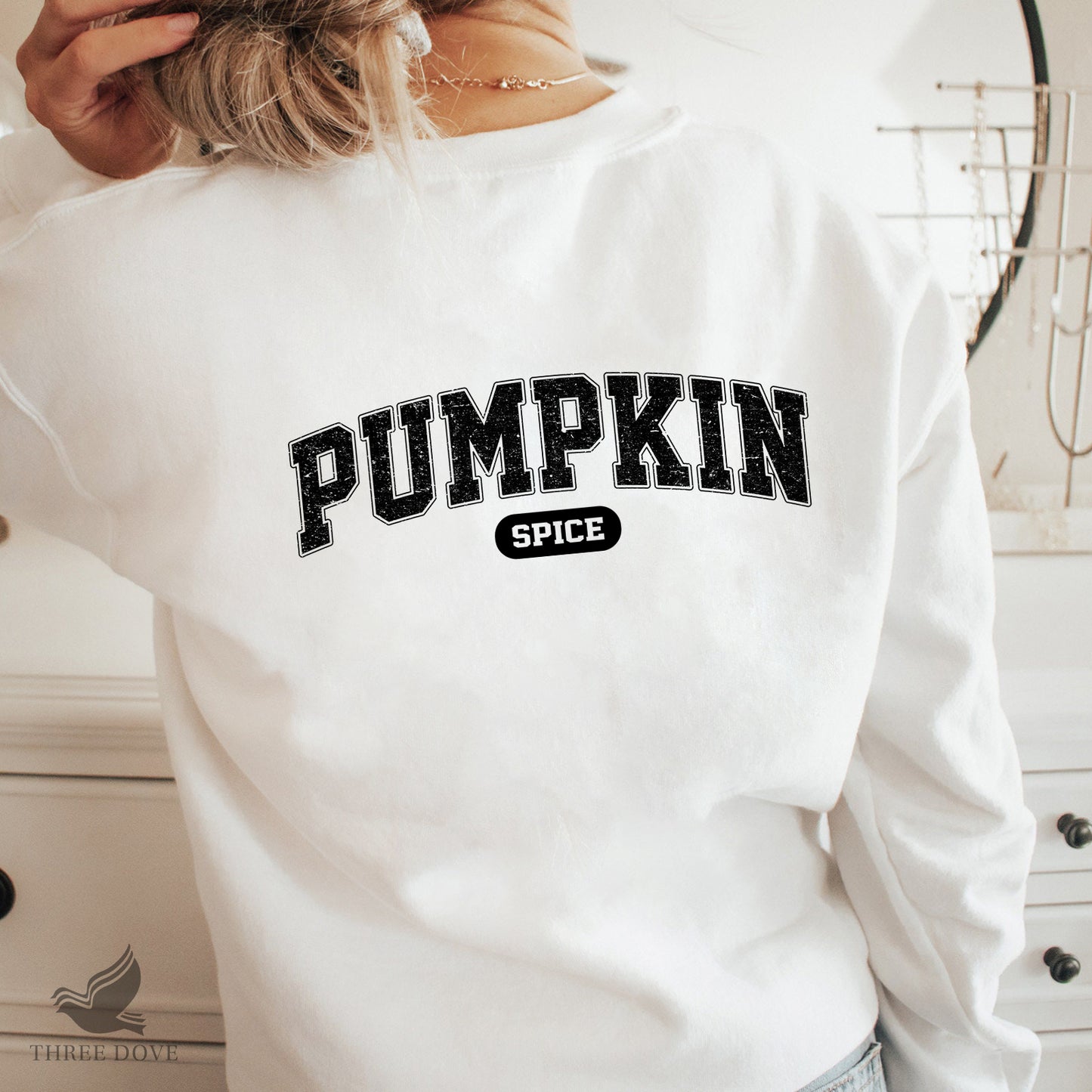 retro pumpkin spice varsity sublimation png