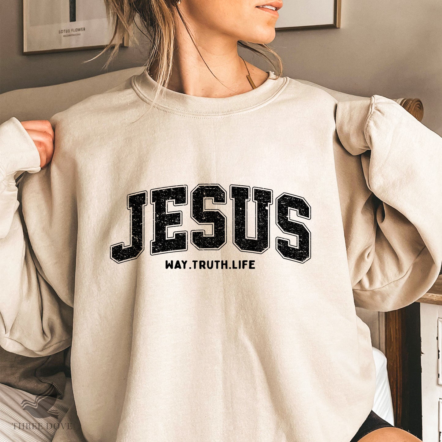 retro jesus way.truth.life varsity sublimation png