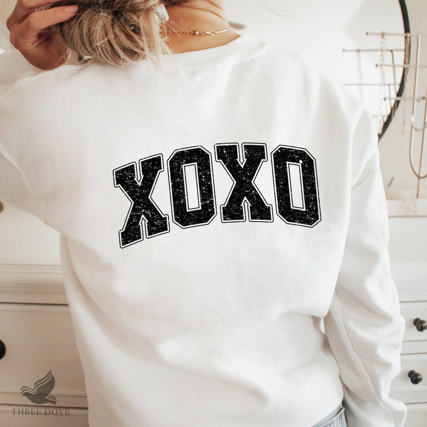 retro xoxo varsity sublimation png