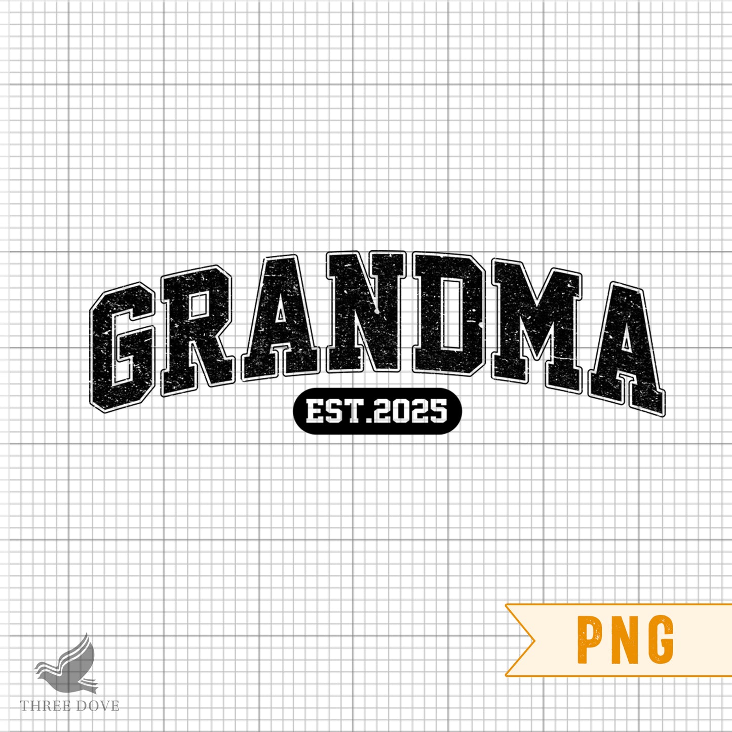 retro grandma est.2025 varsity sublimation png