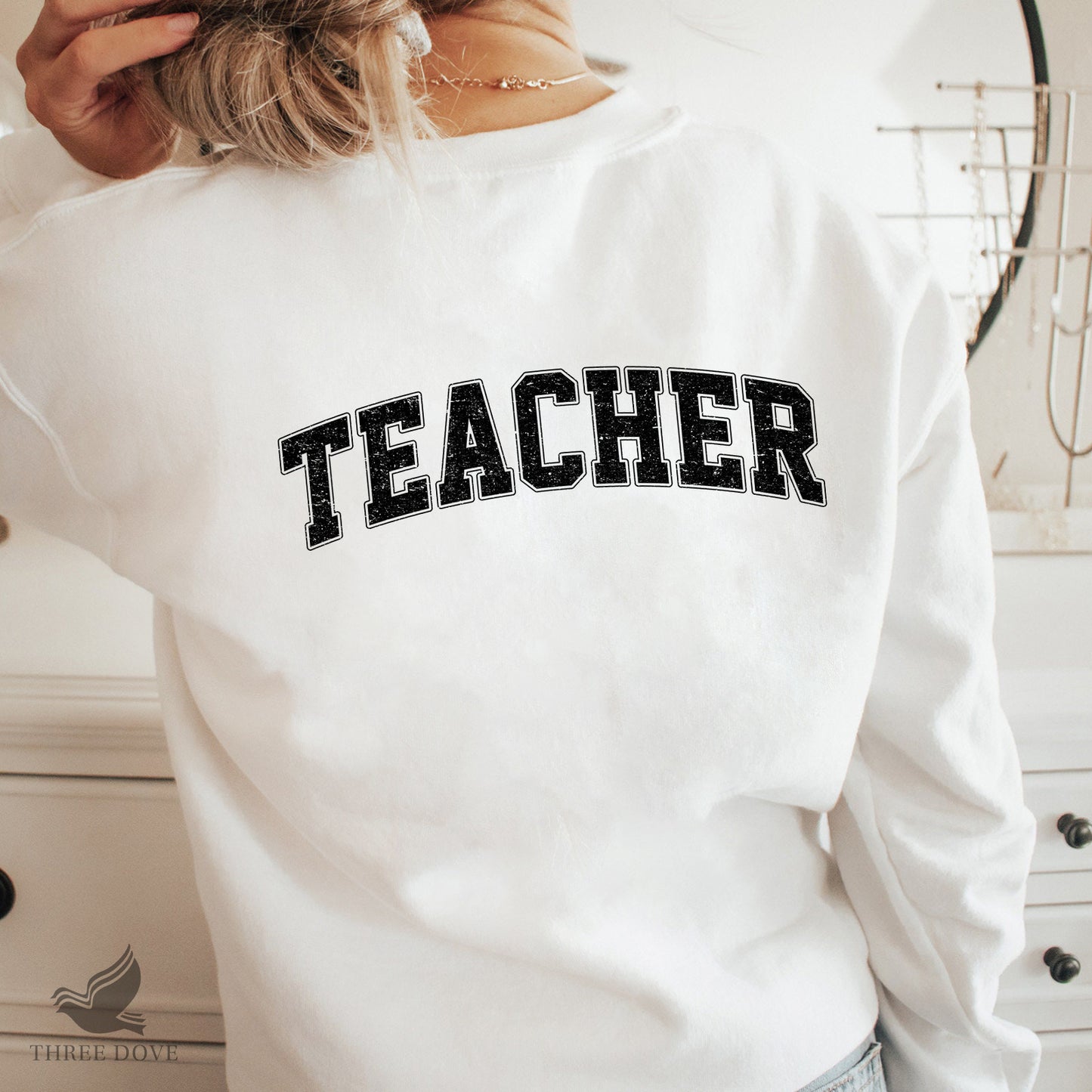 retro teacher varsity sublimation png