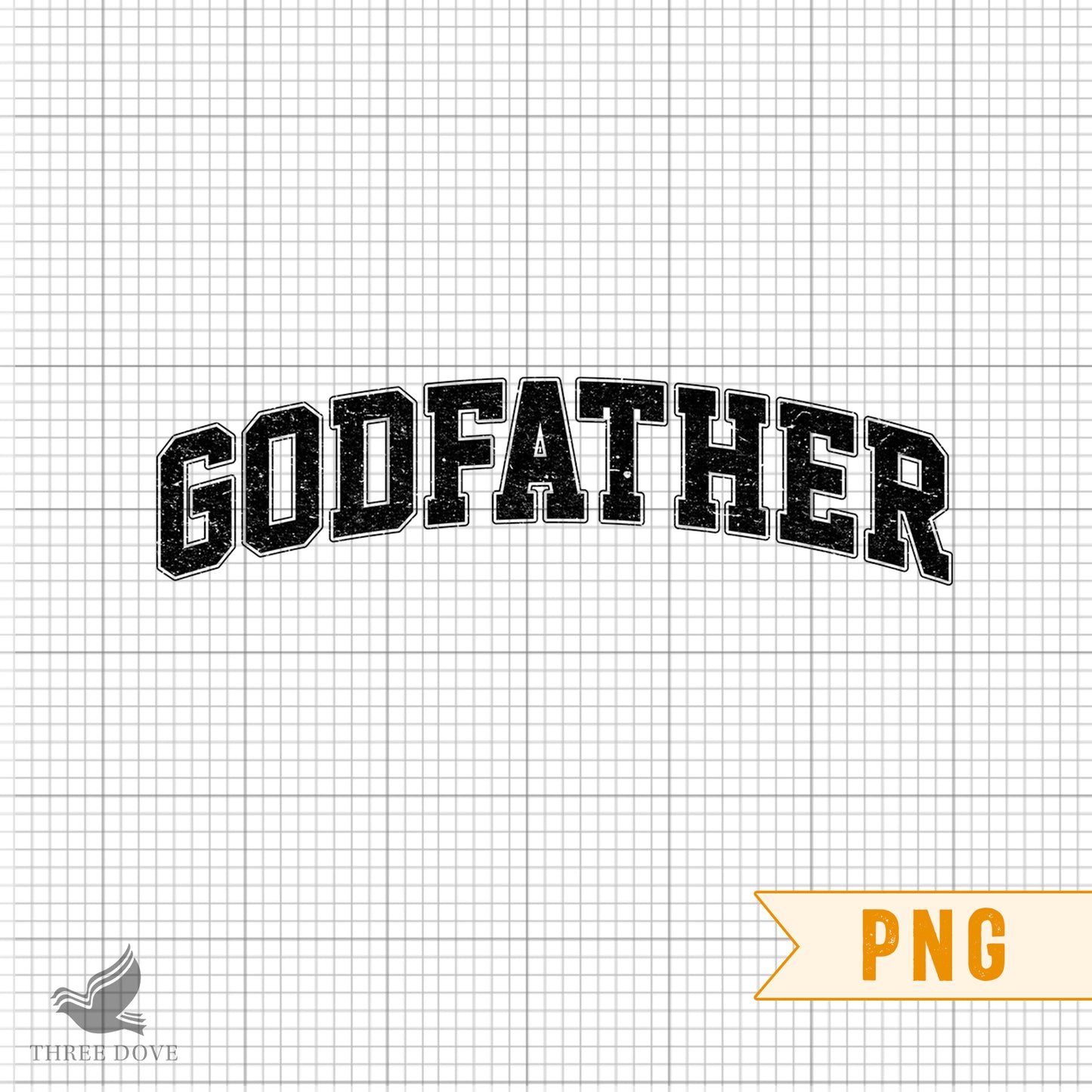 retro godfather varsity sublimation png