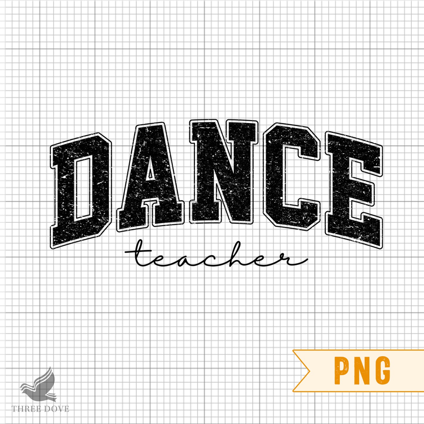 retro dance teacher varsity sublimation png