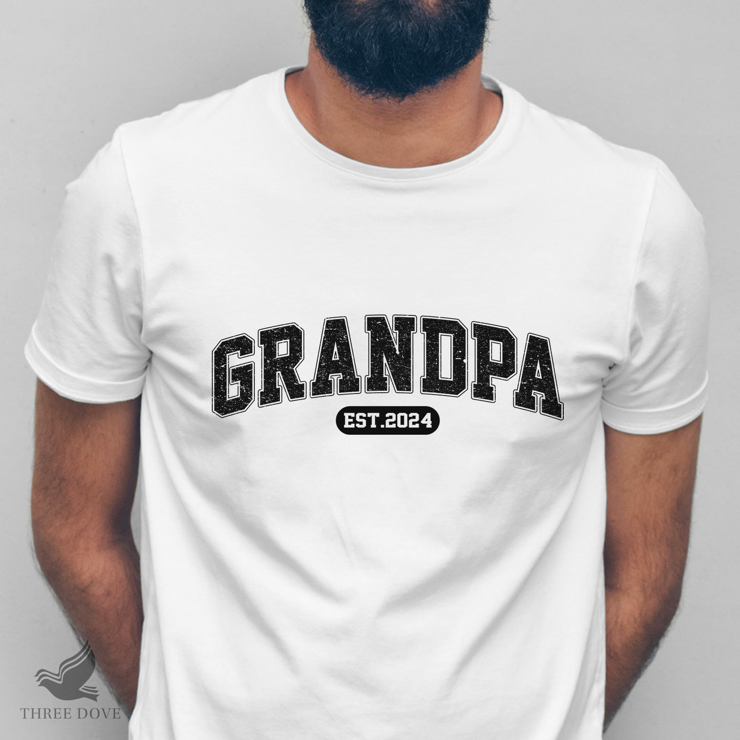 retro grandpa est.2024 varsity sublimation png