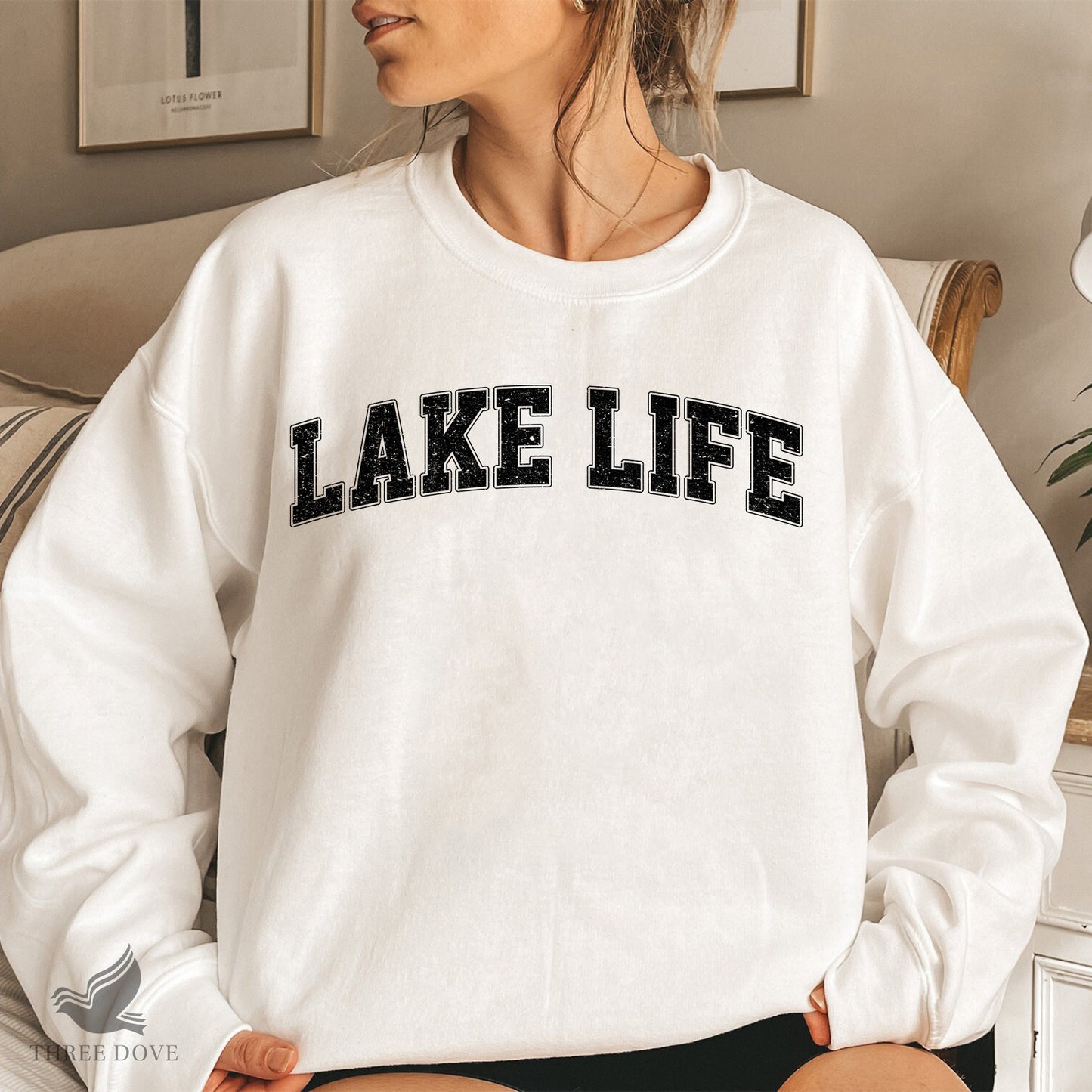 retro lake life varsity sublimation png