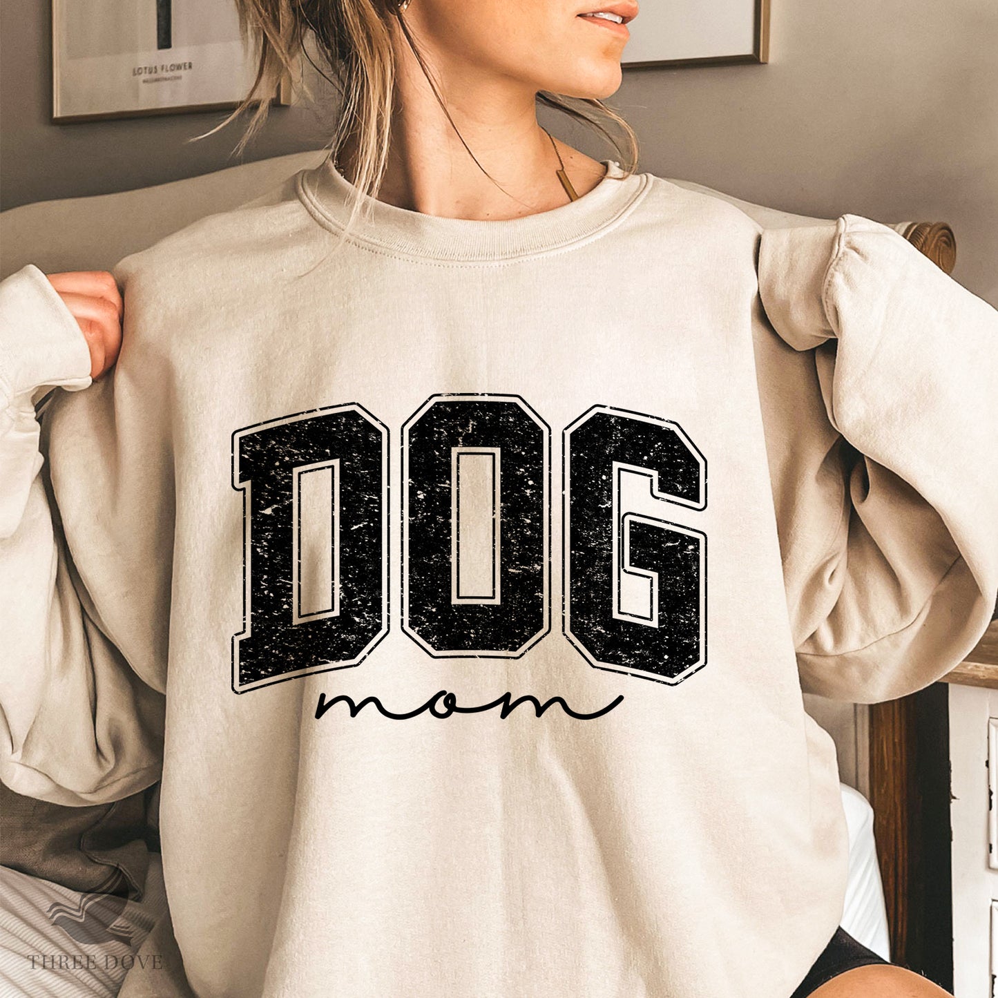 retro dog mom varsity sublimation png