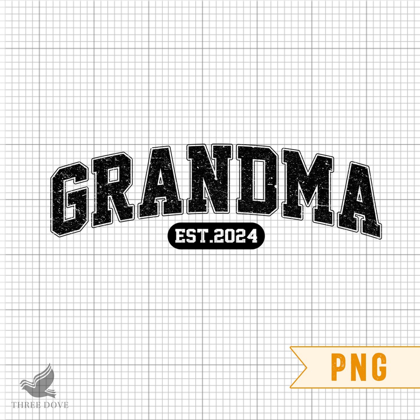 retro grandma est.2024 varsity sublimation png