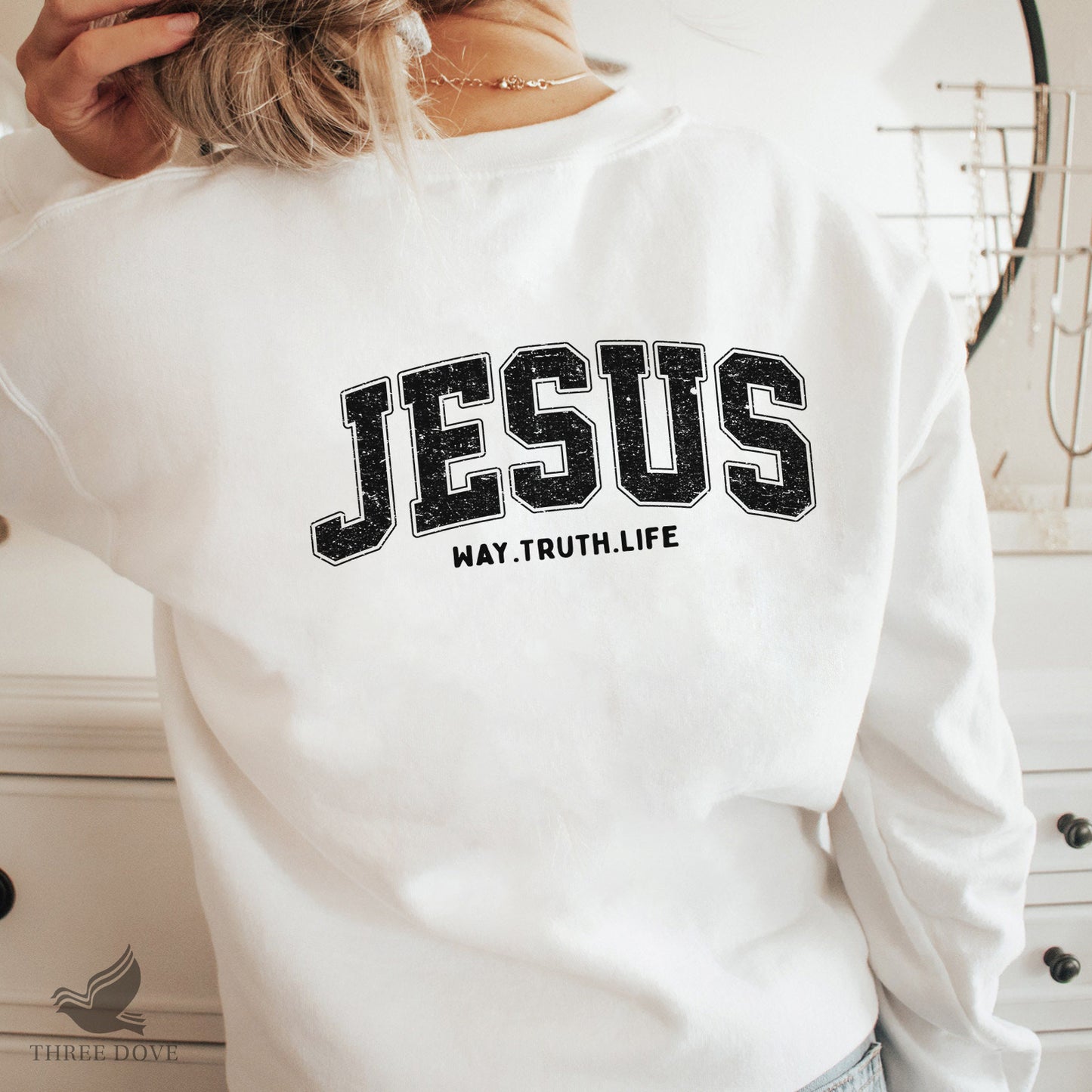 retro jesus way.truth.life varsity sublimation png