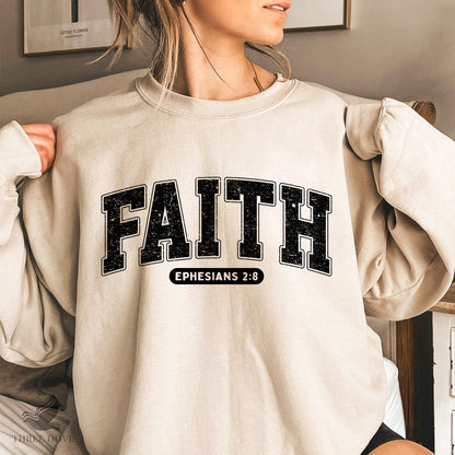 Retro Faith Ephesians Varsity Sublimation PNG