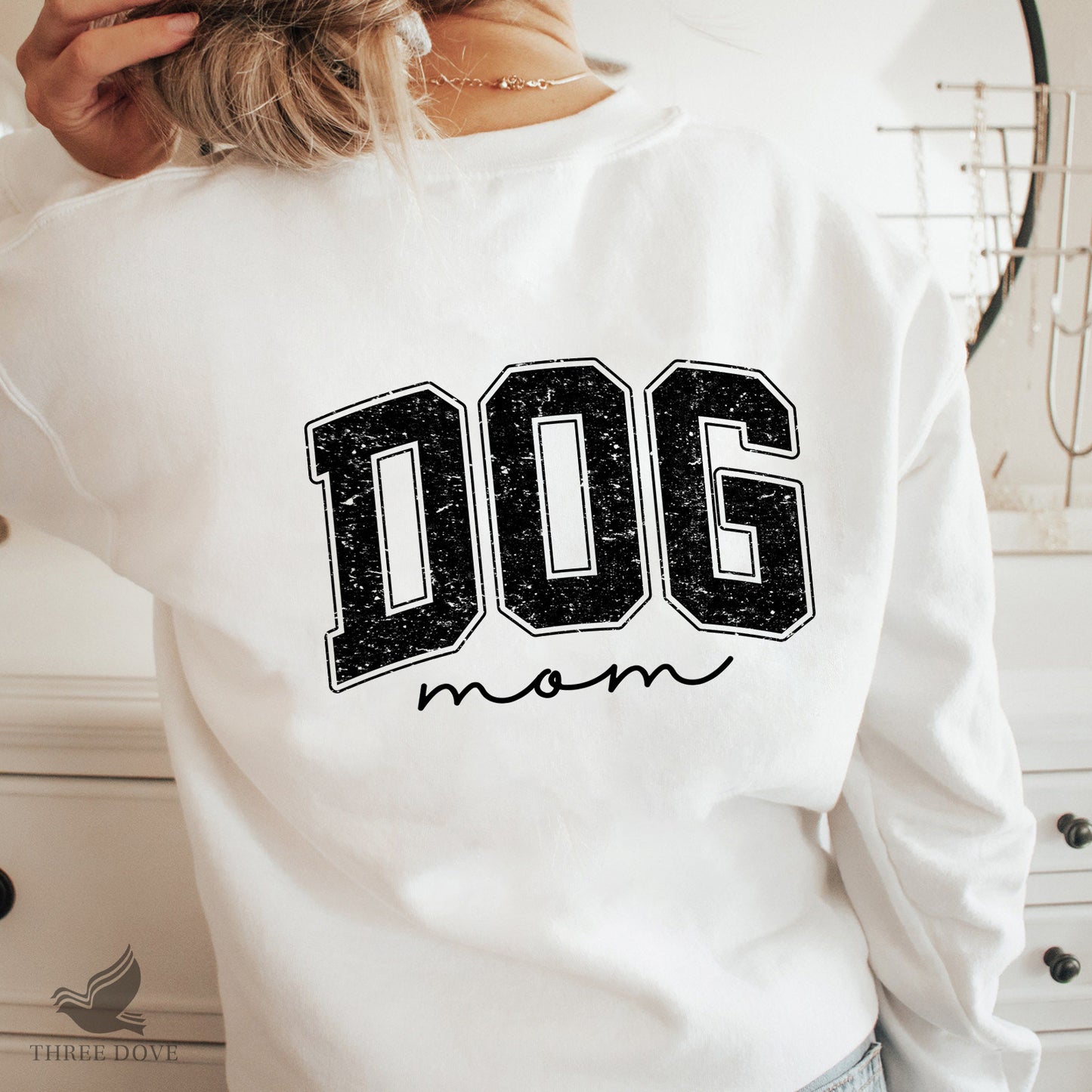 retro dog mom varsity sublimation png