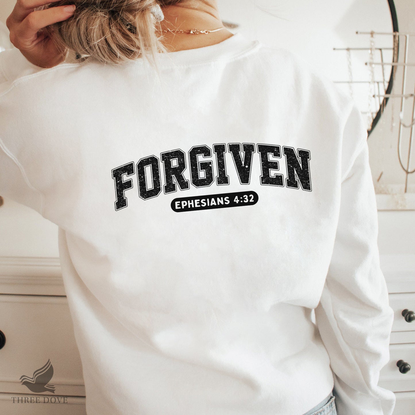 retro forgiven ephesians 4:32 varsity sublimation png