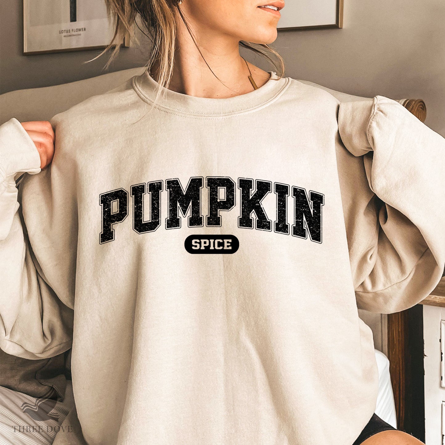 retro pumpkin spice varsity sublimation png