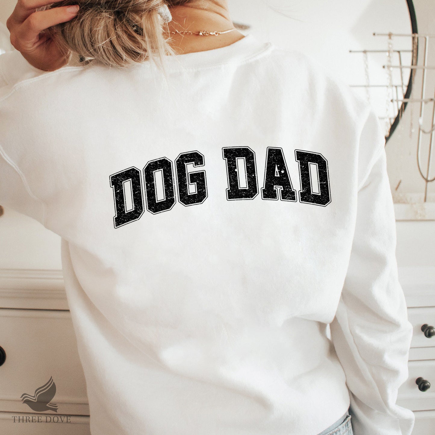 retro dog dad varsity sublimation png