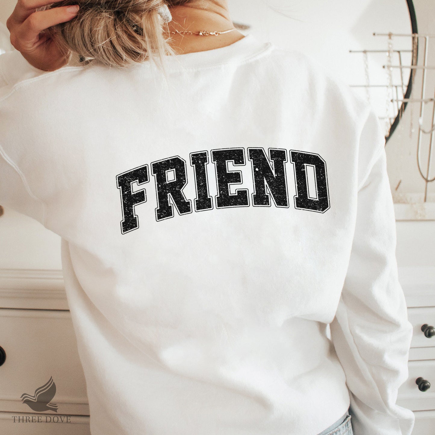 retro friend varsity sublimation png