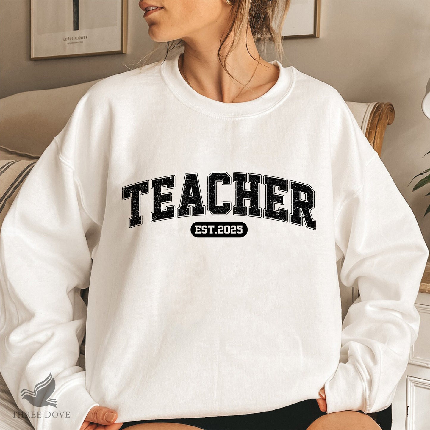 retro teacher est.2025 varsity sublimation png