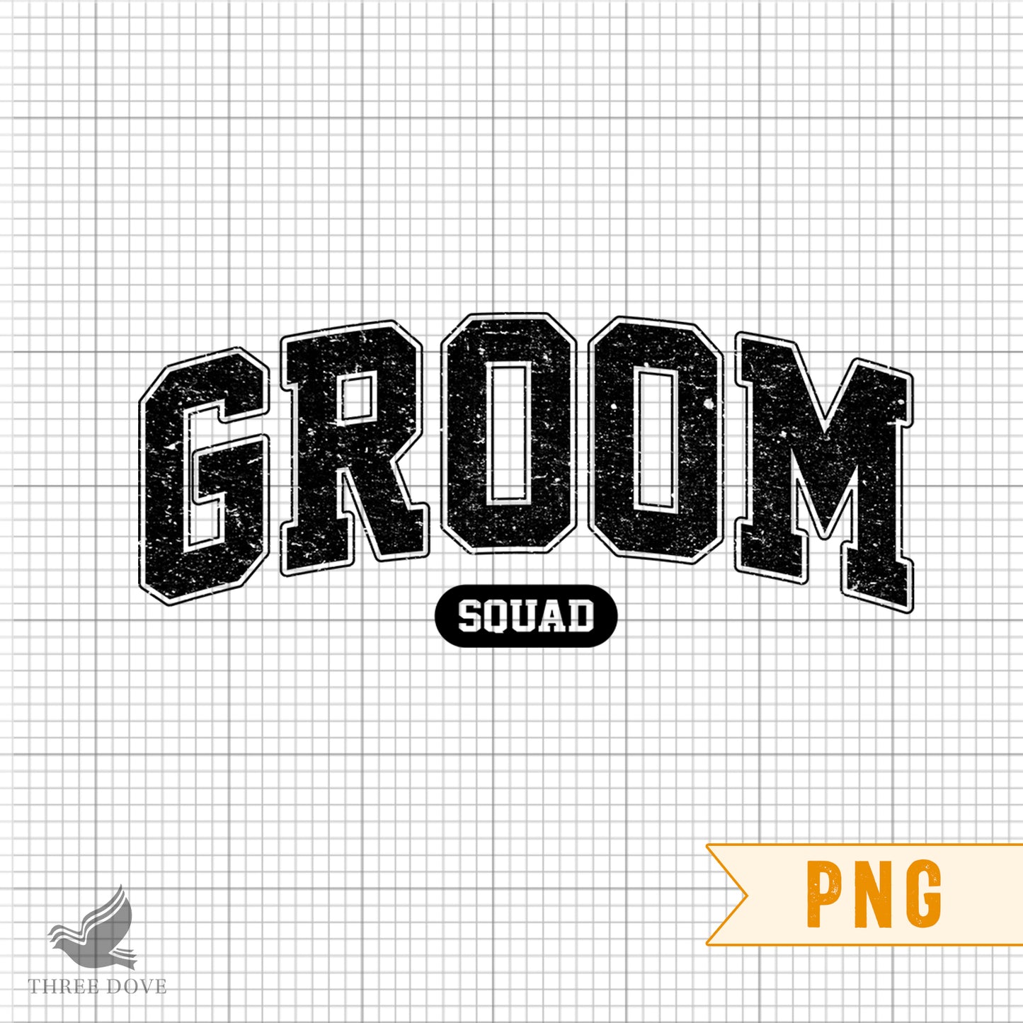 retro groom squad varsity sublimation png