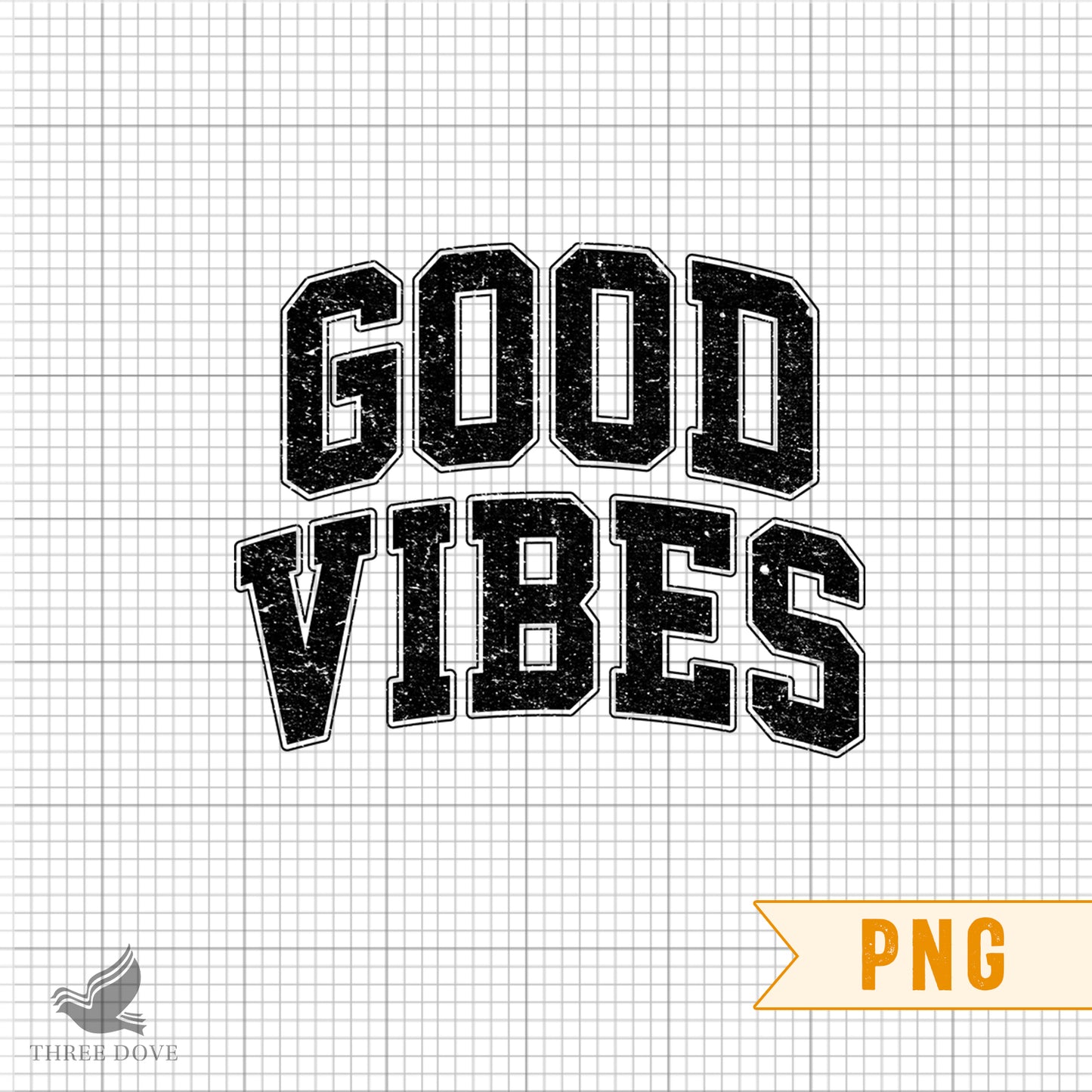 retro good vibes varsity sublimation png